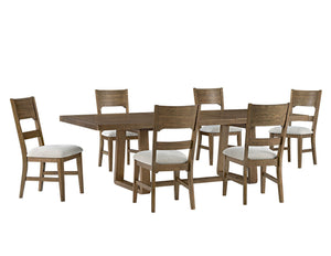 Raylan 7-Piece Extendable Dining Set - Brown