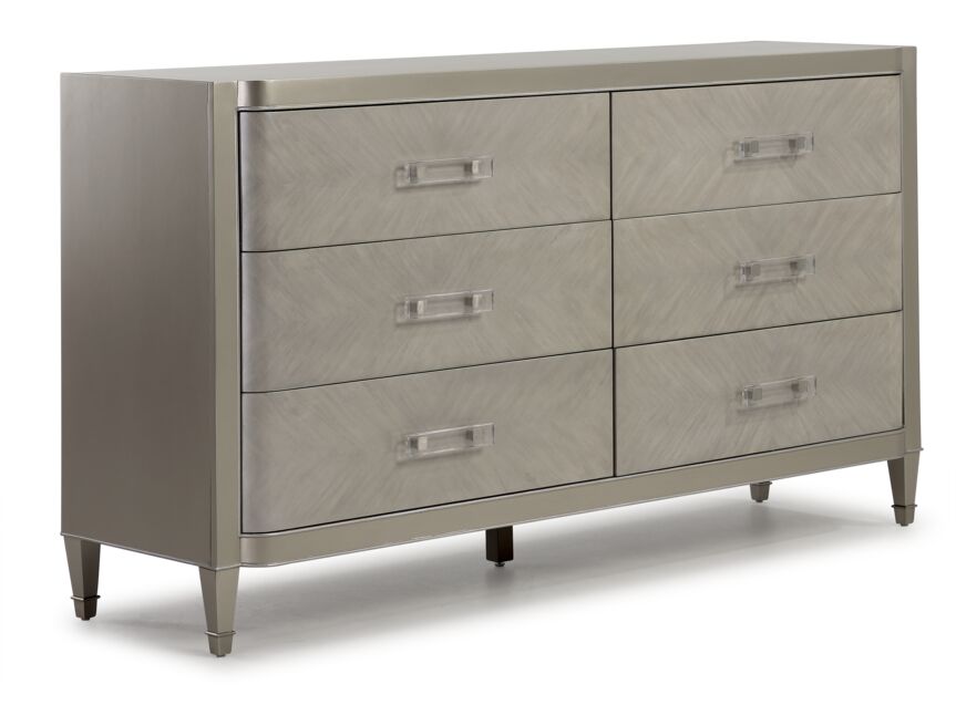 Reece 6-Drawer Dresser - Sliver Grey