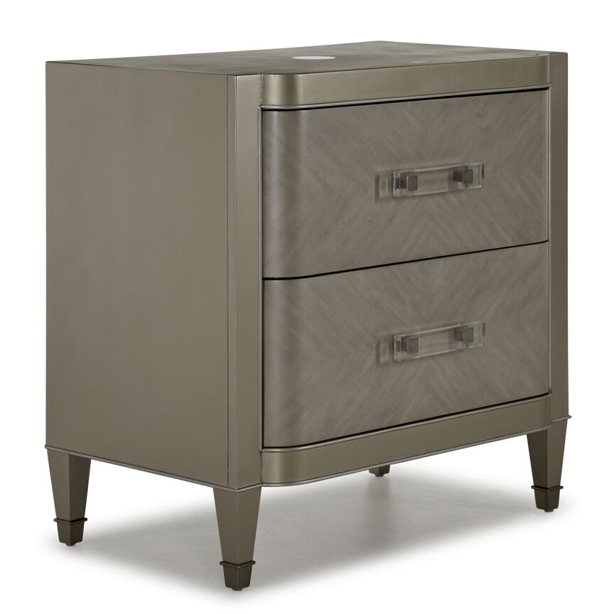 Reece 5-Piece Upholstered Queen Bedroom Package - Silver Grey