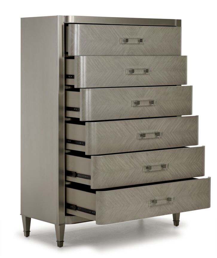 Reece 6-Drawer Chest - Silver Grey