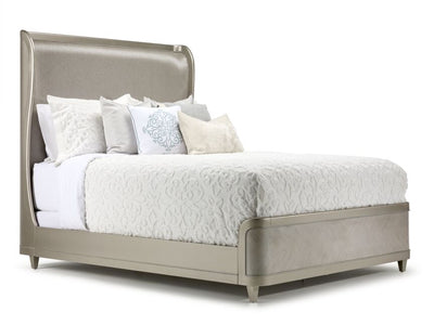 Reece 3-Piece Upholstered Queen Bed - Silver Grey