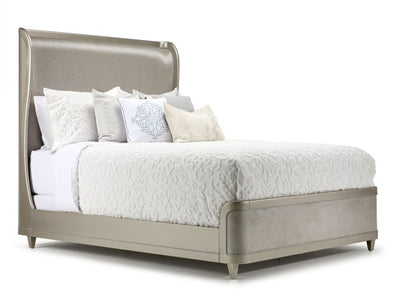 Reece 3-Piece Upholstered King Bed - Silver Grey