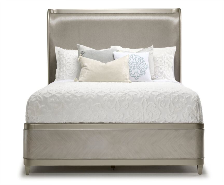 Reece 3-Piece Upholstered Queen Bed - Silver Grey