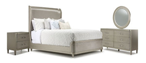 Reece 6-Piece Upholstered King Bedroom Package - Silver Grey