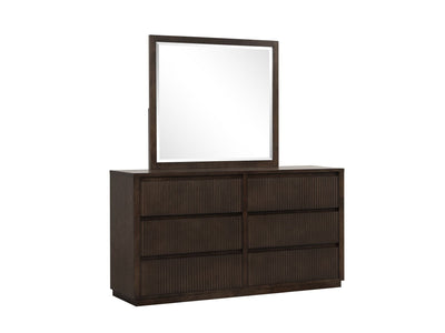 Reed 6-Drawer Dresser - Dark Walnut