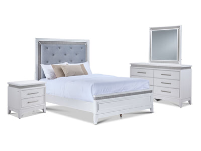 Reflections 6 - Piece King Bedroom Package - White