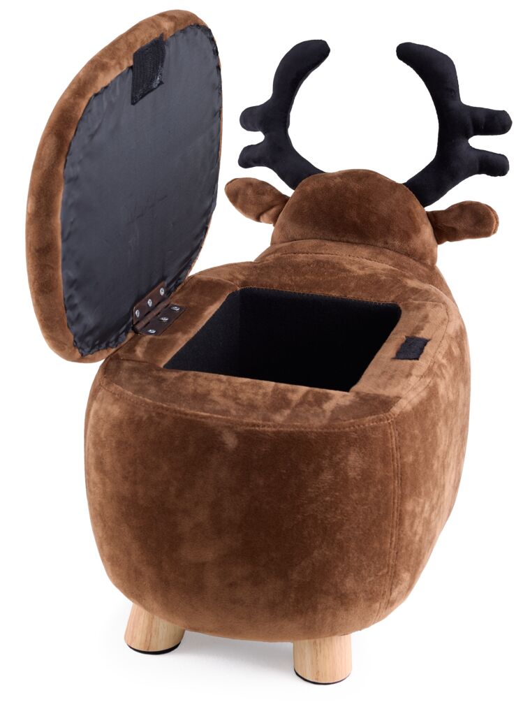 Reindeer Storage Ottoman - Brown