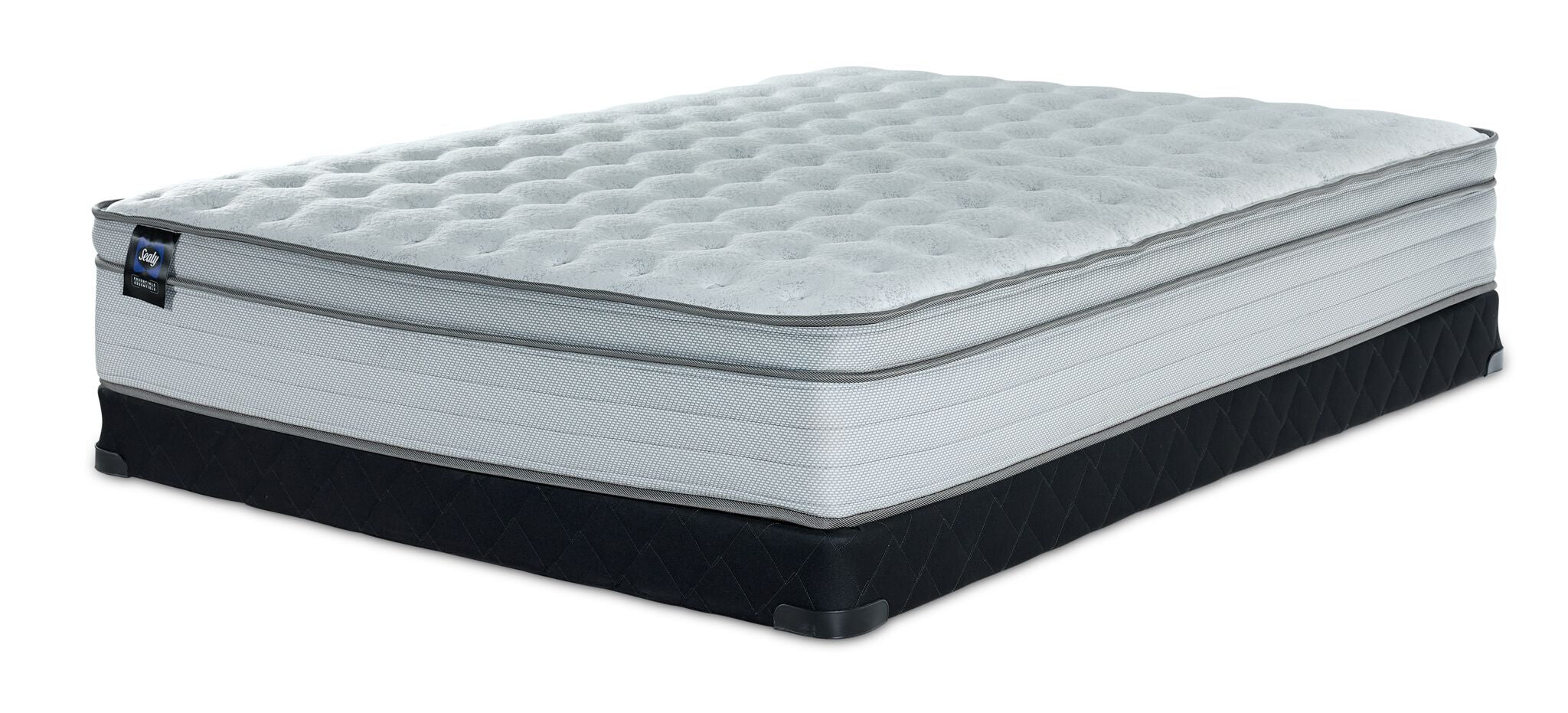 Sealy® Essentials Remy II Firm Eurotop Queen Mattress and Low-Profile Boxspring