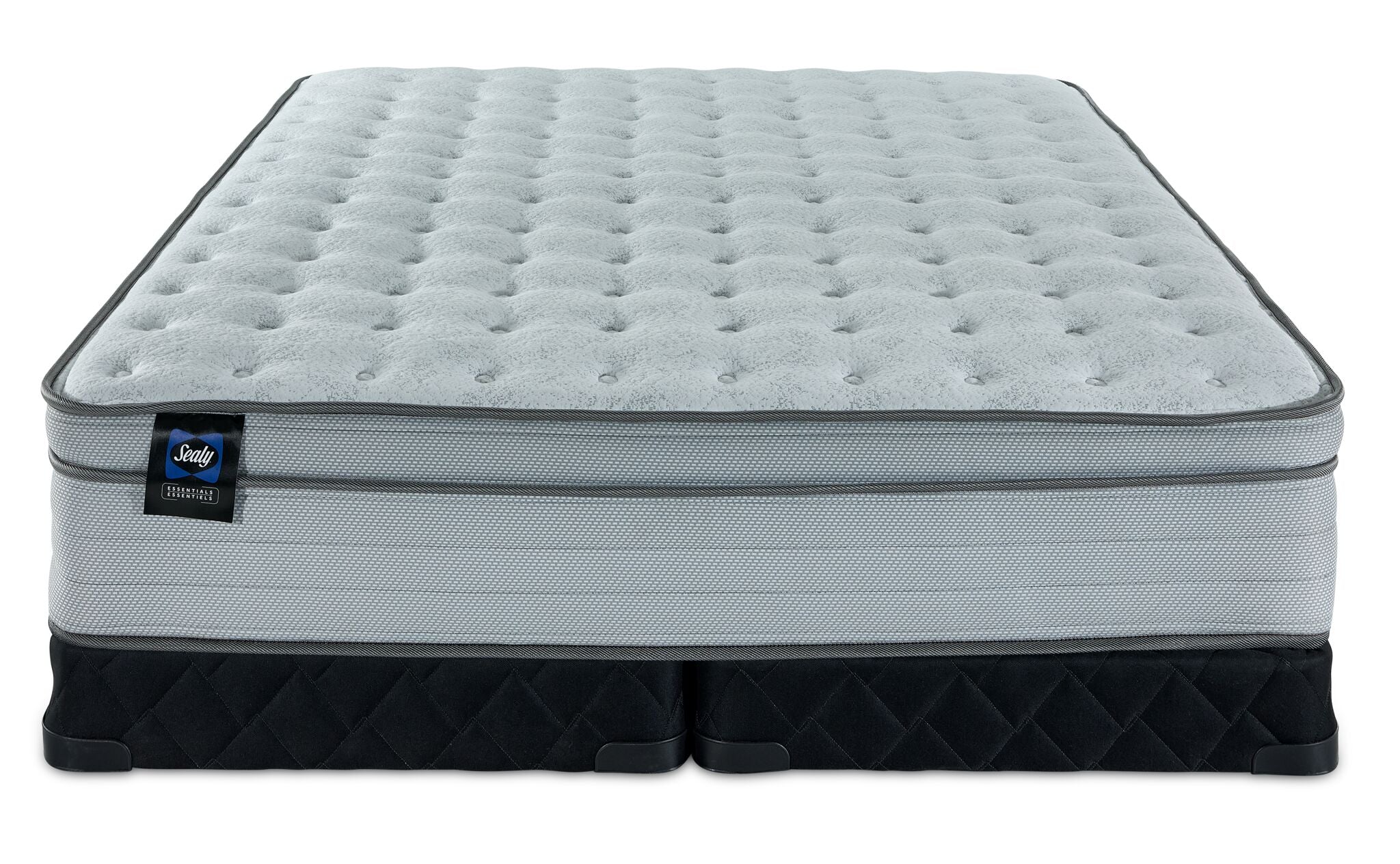 Sealy® Essentials Remy II Firm Eurotop King Mattress and Low-Profile Split Boxspring