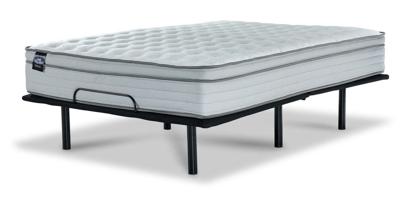 Sealy® Essentials Remy II Firm Eurotop Queen Mattress and L2 Motion Adjustable Base 2.0