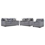 Renzo Sofa, Loveseat and Chair Set - Marble