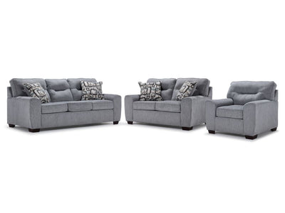 Renzo Sofa, Loveseat and Chair Set - Marble