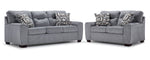 Mackay Sofa and Loveseat Set - Grey