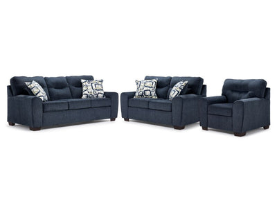 Renzo Sofa, Loveseat and Chair Set - Skylight