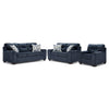 Mackay Sofa, Loveseat and Chair Set - Blue