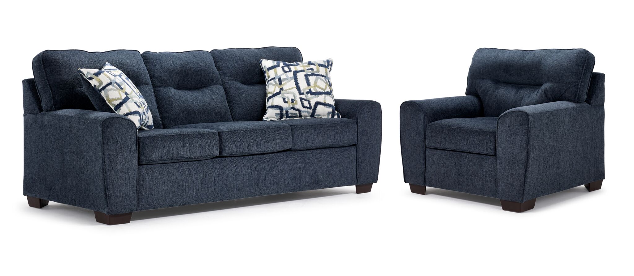 Mackay Sofa and Chair Set - Blue