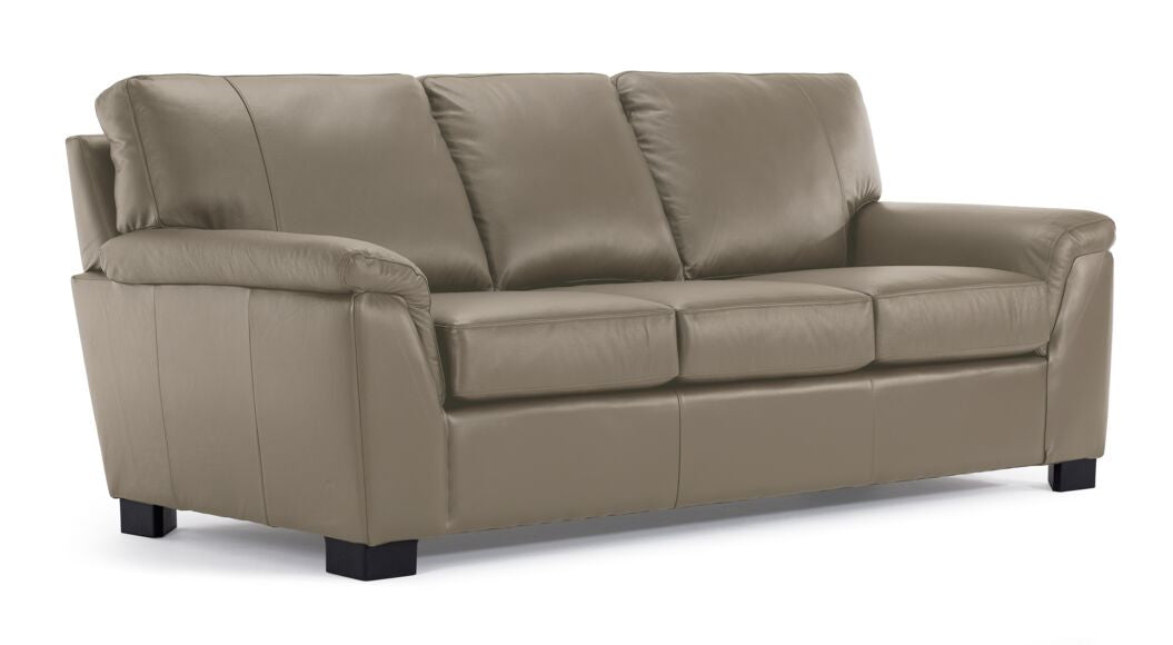 Reynolds Leather Sofa, Loveseat and Chair Set - Grey