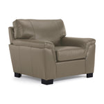 Reynolds Leather Sofa, Loveseat and Chair Set - Grey