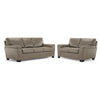 Reynolds Leather Sofa and Loveseat Set - Grey