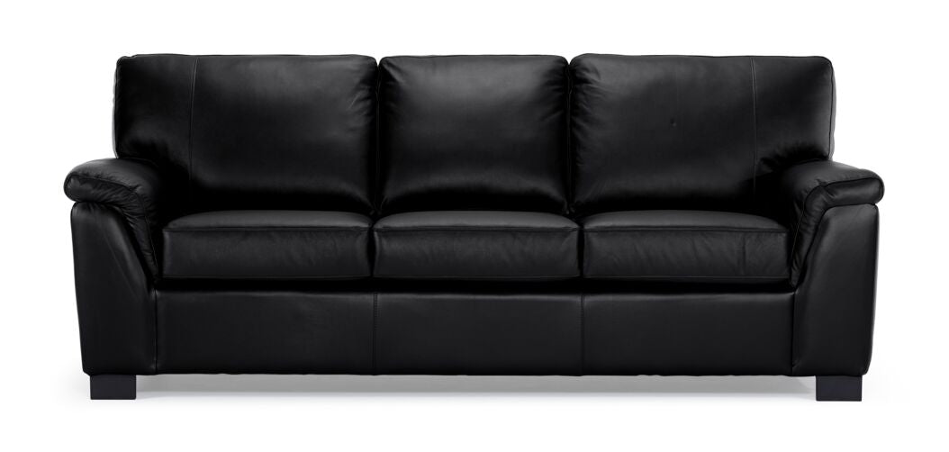 Reynolds Leather Sofa - Black