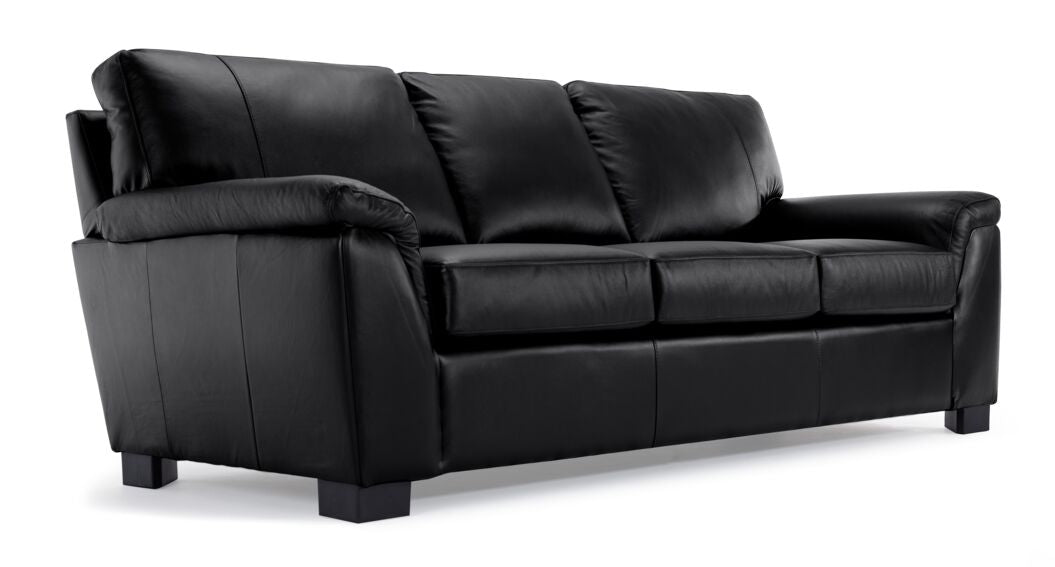 Reynolds Leather Sofa - Black