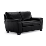 Reynolds Leather Sofa and Loveseat Set - Black