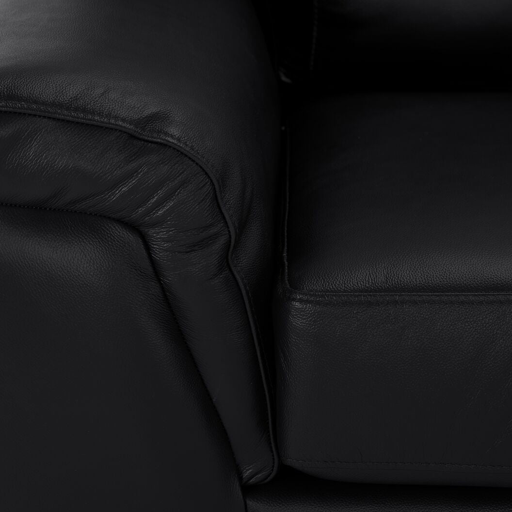 Reynolds Leather Loveseat - Black