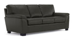 Reynolds Leather Sofa, Loveseat and Chair Set - Dark Grey