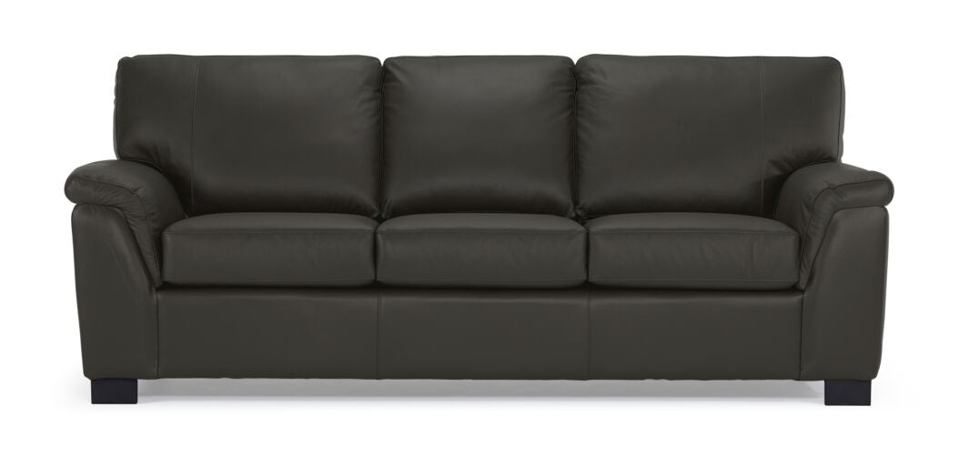 Reynolds Leather Sofa - Dark Grey