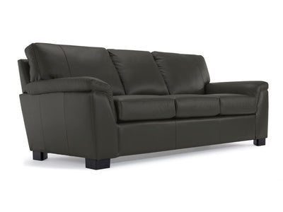 Reynolds Leather Sofa - Dark Grey
