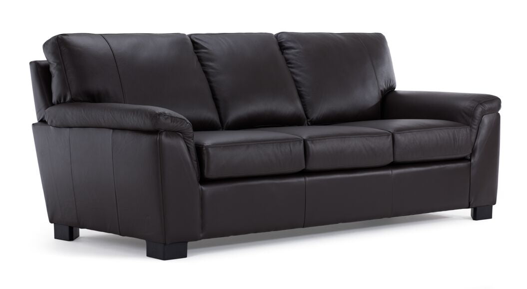 Reynolds Leather Sofa, Loveseat and Chair Set - Coffee