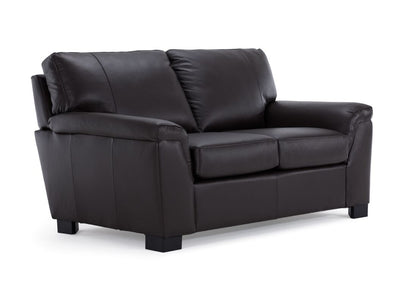 Reynolds Leather Loveseat - Coffee