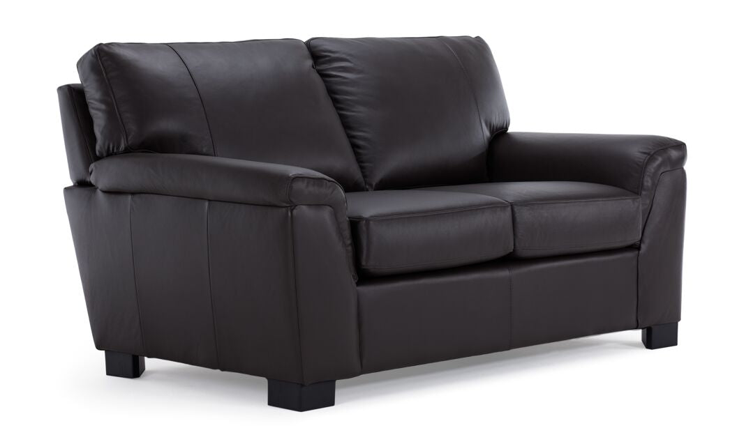 Reynolds Leather Sofa, Loveseat and Chair Set - Coffee
