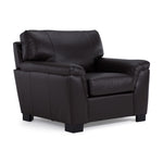 Reynolds Leather Sofa, Loveseat and Chair Set - Coffee