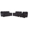 Reynolds Leather Sofa, Loveseat and Chair Set - Coffee