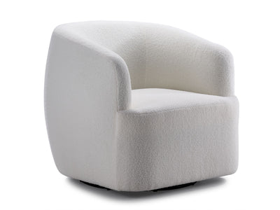 Riley Swivel Accent Chair - White