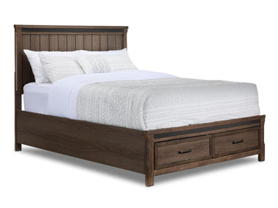 Rossco 3-Piece Queen Storage Bed - Rustic Oak