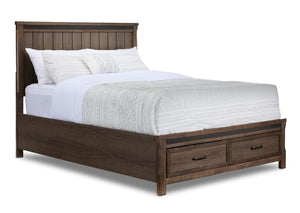 Rossco 3-Piece Queen Storage Bed - Rustic Oak