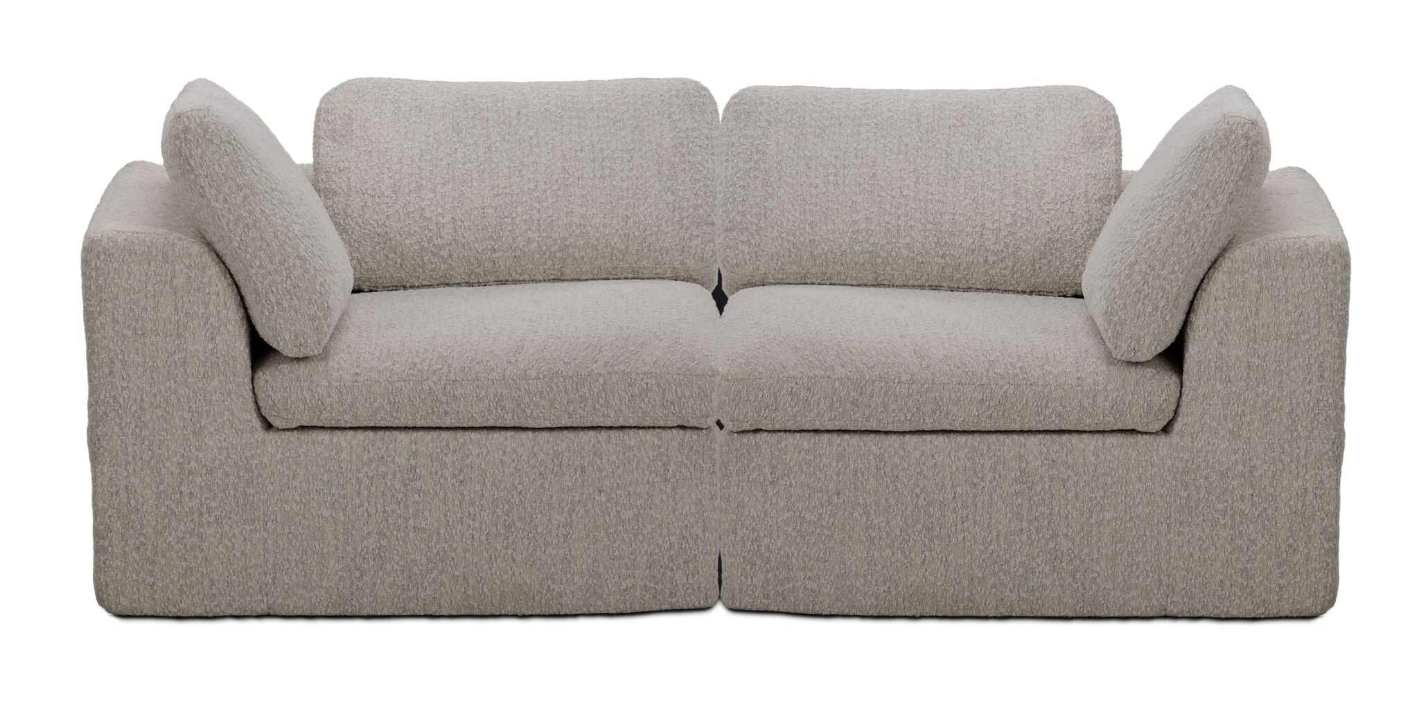 Bliss Modular Compressed Loveseat - Beige