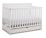 Delta Children Saint 6-in-1 Convertible Crib with Under Bed Storage Drawer - Bianca White