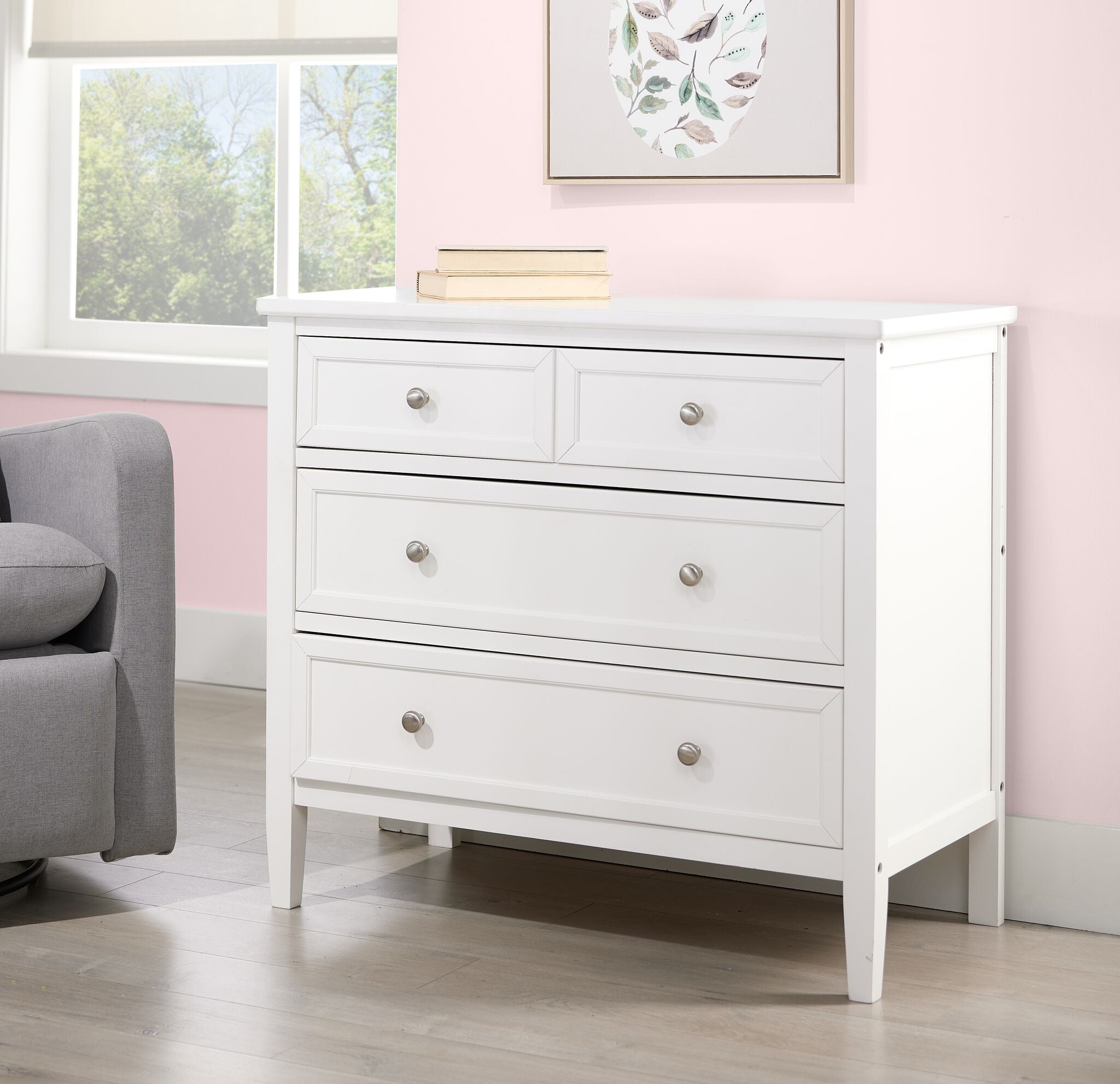 Delta Children Saint 3 Drawer Dresser- Bianca White