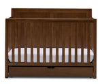 Delta Children Saint 6-in-1 Convertible Crib with Under Bed Storage Drawer - Chestnut