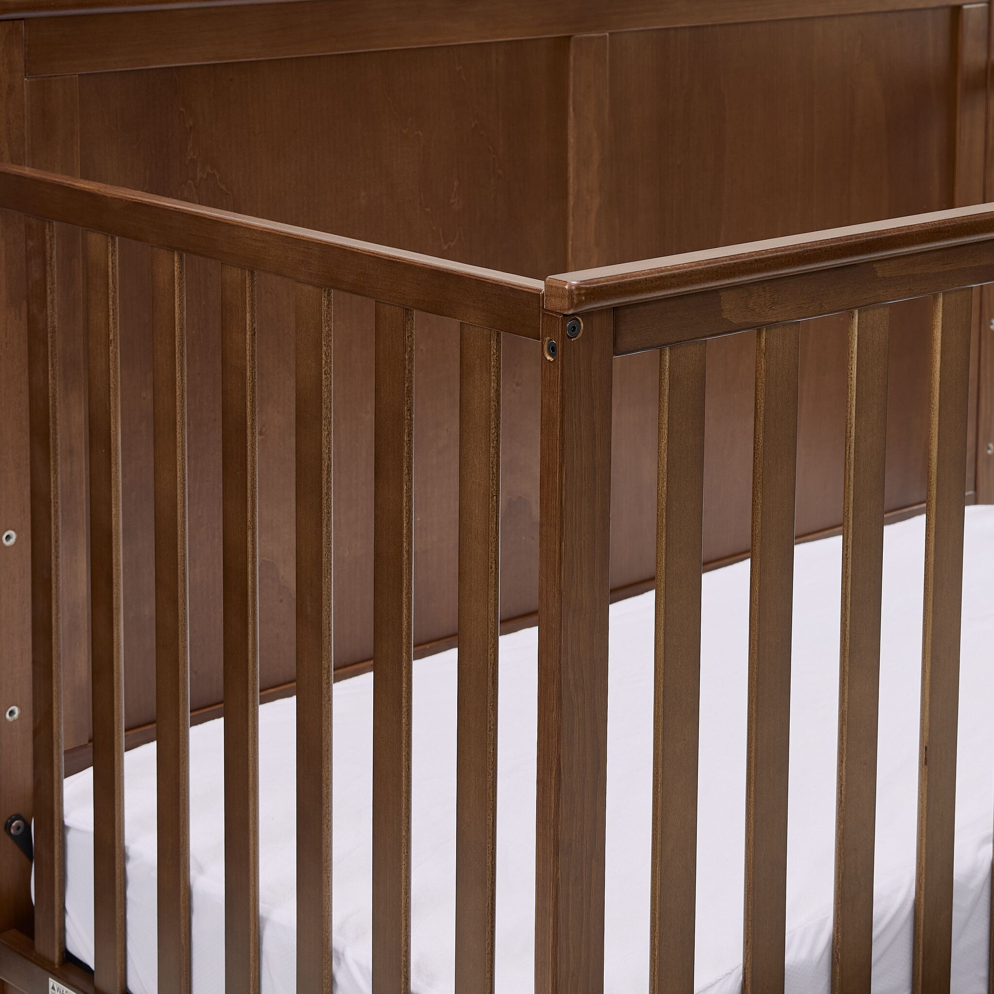 Delta Children Saint 6-in-1 Convertible Crib with Under Bed Storage Drawer - Chestnut