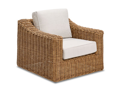 Salina Outdoor Swivel Chair - Brown