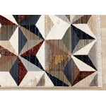 Sierra Prism 5'3" x 7'10" Geometric Star Area Rug - Cream