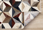 Sierra Prism 5'3" x 7'10" Geometric Star Area Rug - Cream