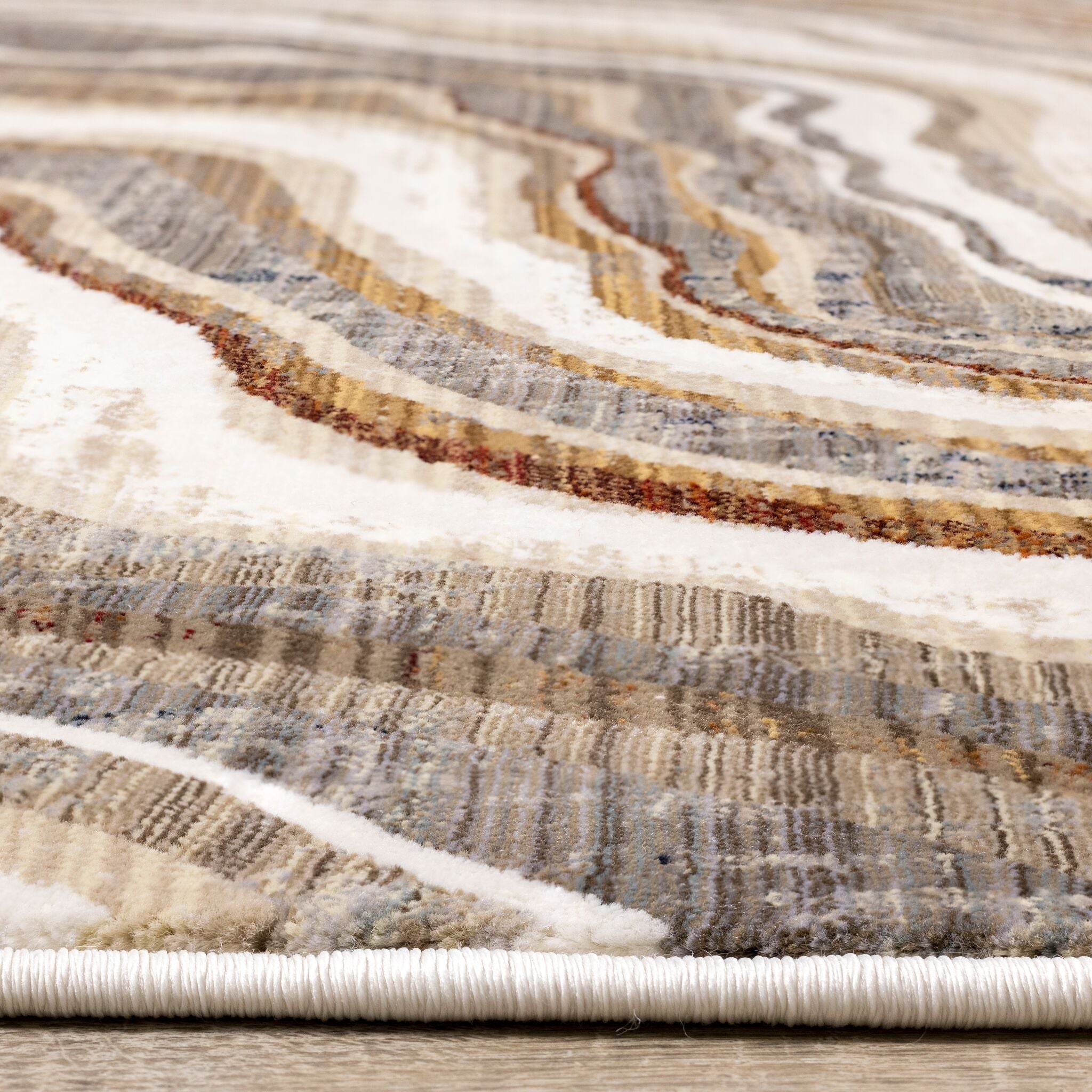 Desert Wave 5'3" x 7'10" Curvy Waves Area Rug - Beige
