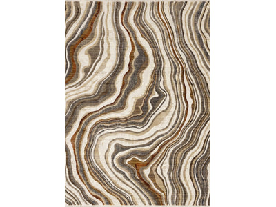 Desert Wave 5'3" x 7'10" Curvy Waves Area Rug - Beige