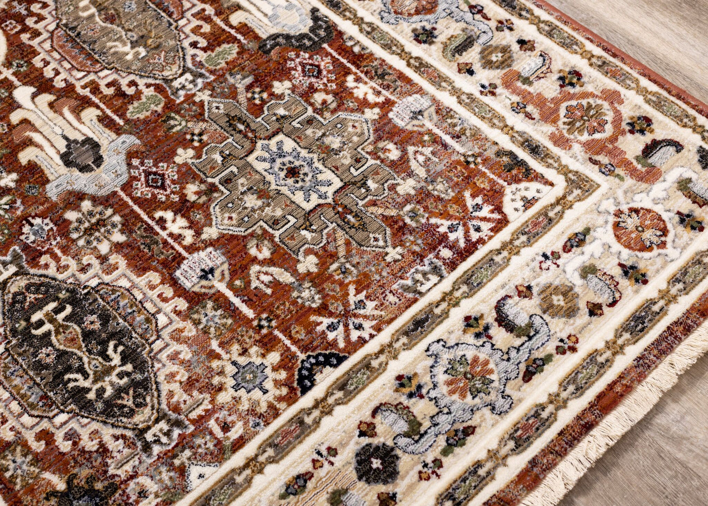 Mosaic 5'3" x 7'10" Tribal Area Rug - Beige