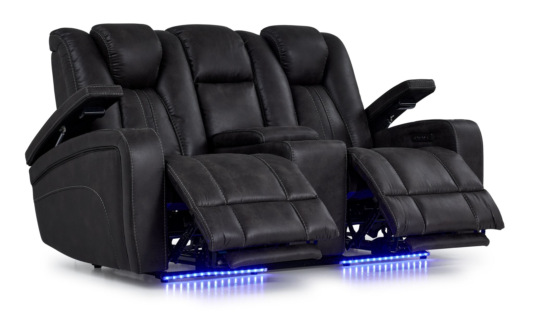 San Antonio Dual Power Reclining Loveseat with Console - Grey